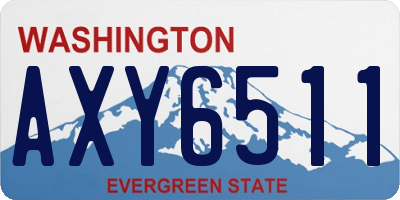WA license plate AXY6511