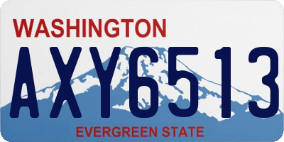 WA license plate AXY6513