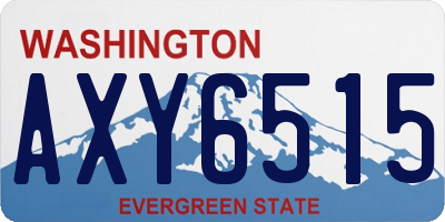 WA license plate AXY6515