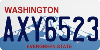 WA license plate AXY6523