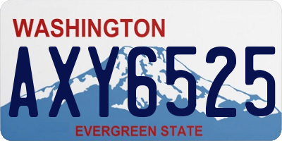 WA license plate AXY6525