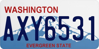 WA license plate AXY6531