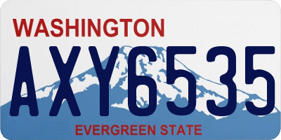 WA license plate AXY6535