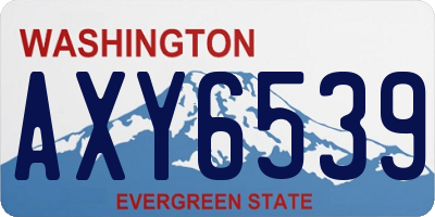 WA license plate AXY6539