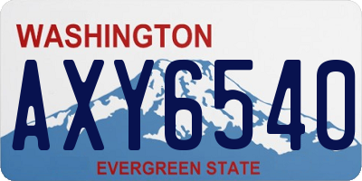 WA license plate AXY6540
