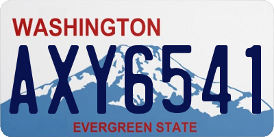 WA license plate AXY6541