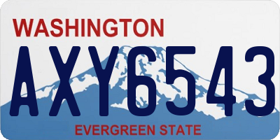 WA license plate AXY6543