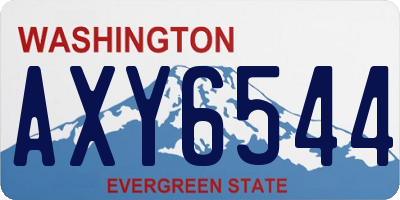 WA license plate AXY6544