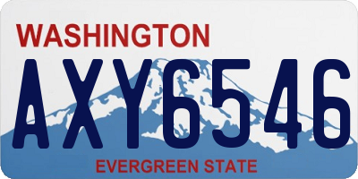 WA license plate AXY6546