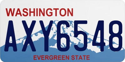 WA license plate AXY6548
