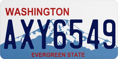 WA license plate AXY6549