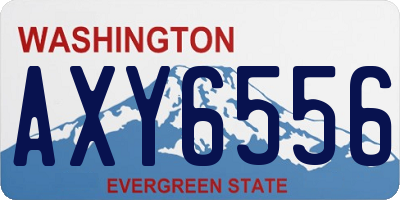 WA license plate AXY6556