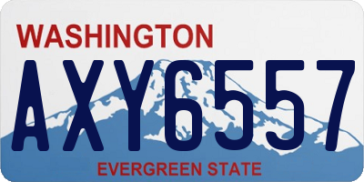 WA license plate AXY6557