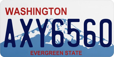 WA license plate AXY6560