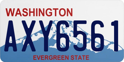 WA license plate AXY6561