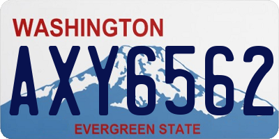 WA license plate AXY6562