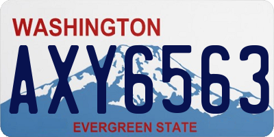 WA license plate AXY6563