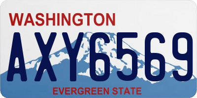 WA license plate AXY6569