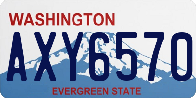 WA license plate AXY6570