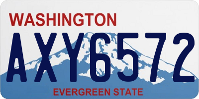 WA license plate AXY6572
