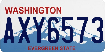 WA license plate AXY6573