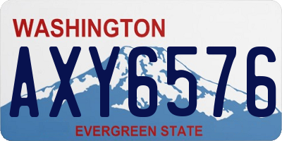 WA license plate AXY6576