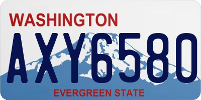 WA license plate AXY6580