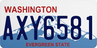 WA license plate AXY6581