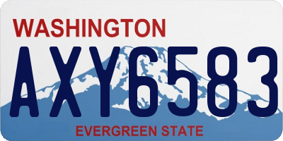 WA license plate AXY6583