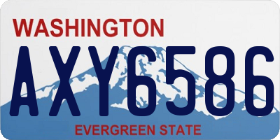 WA license plate AXY6586