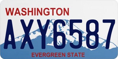 WA license plate AXY6587
