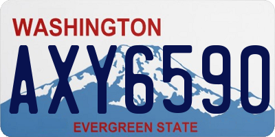 WA license plate AXY6590