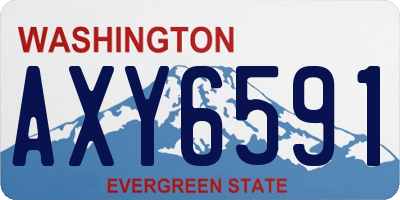 WA license plate AXY6591