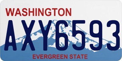 WA license plate AXY6593