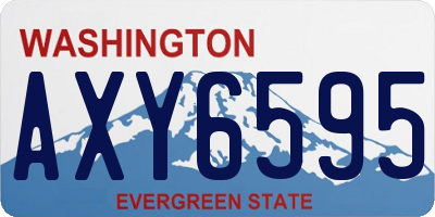 WA license plate AXY6595