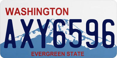 WA license plate AXY6596