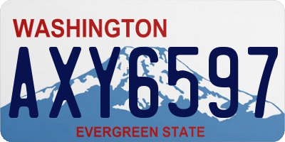 WA license plate AXY6597