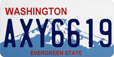 WA license plate AXY6619