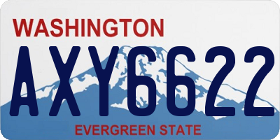 WA license plate AXY6622