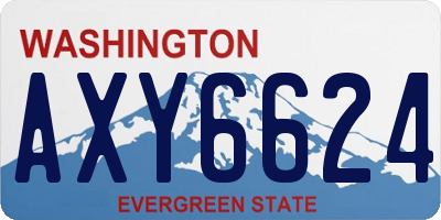 WA license plate AXY6624