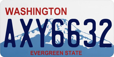 WA license plate AXY6632