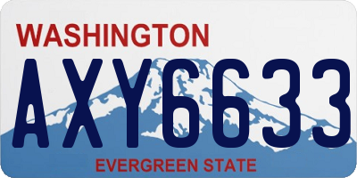 WA license plate AXY6633