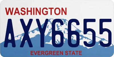 WA license plate AXY6655