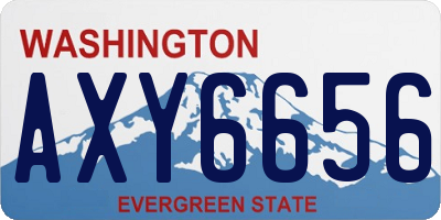 WA license plate AXY6656