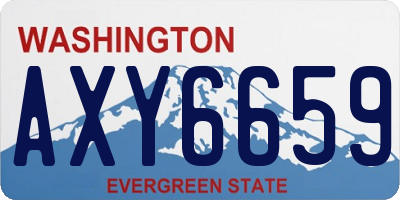 WA license plate AXY6659