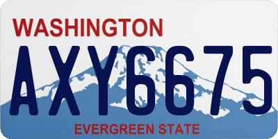 WA license plate AXY6675