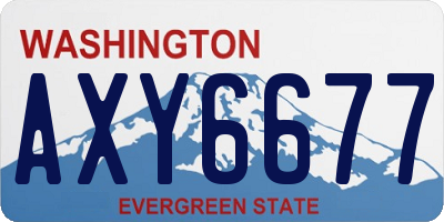 WA license plate AXY6677