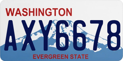 WA license plate AXY6678