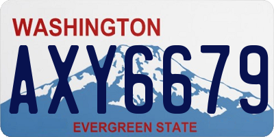 WA license plate AXY6679