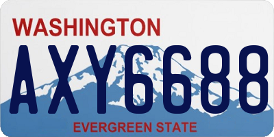 WA license plate AXY6688